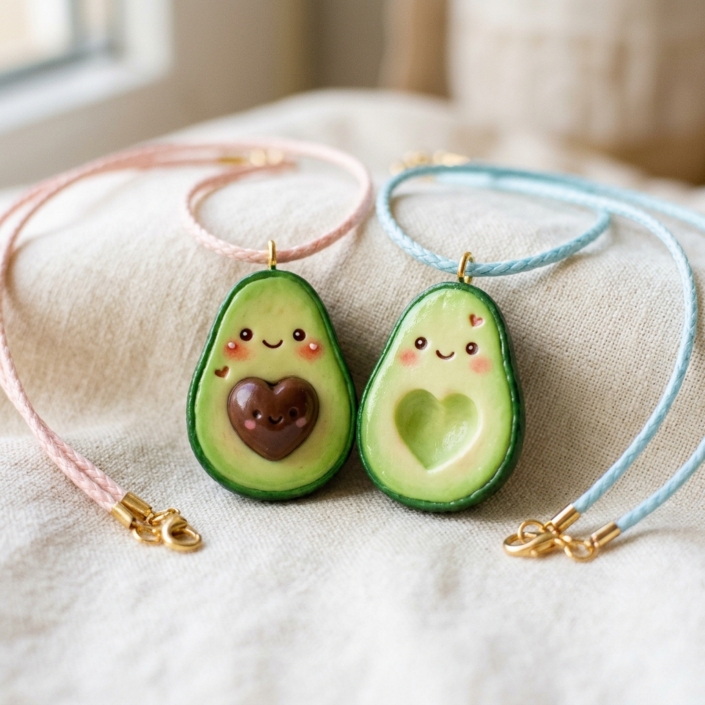 Dije Aguacate Sonriente Amistad (Par) - Foto 1