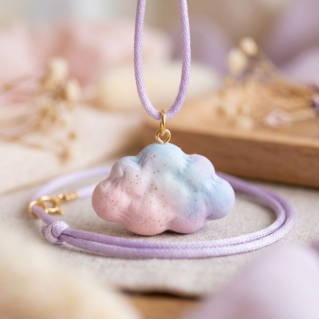Dije Corazón Nube Iridiscente - Foto 1